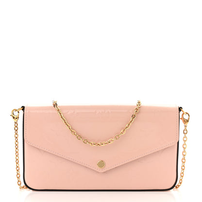 Louis Vuitton Vernis Felicie Chain Wallet Rose Ballerine 3 of 12