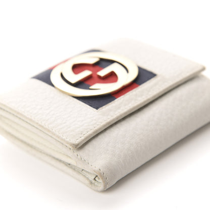 Gucci Goatskin Web French Flap Wallet White 6 of 13