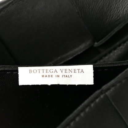 Bottega Veneta Lambskin Maxi Intrecciato Cassette Crossbody Bag Black 7 of 8