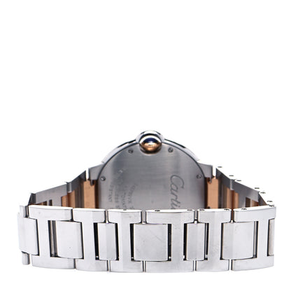 Cartier Stainless Steel 18K Pink Gold Pink Mother of Pearl 36mm Ballon Bleu De Cartier Automatic Watch 3 of 4