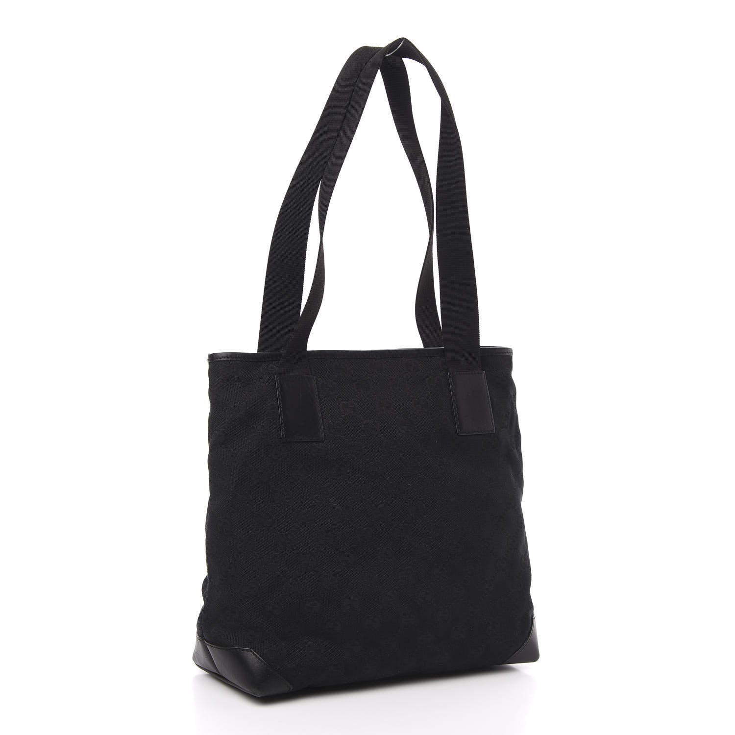 Gucci Nylon Calfskin Large Tote Black 3 of 12