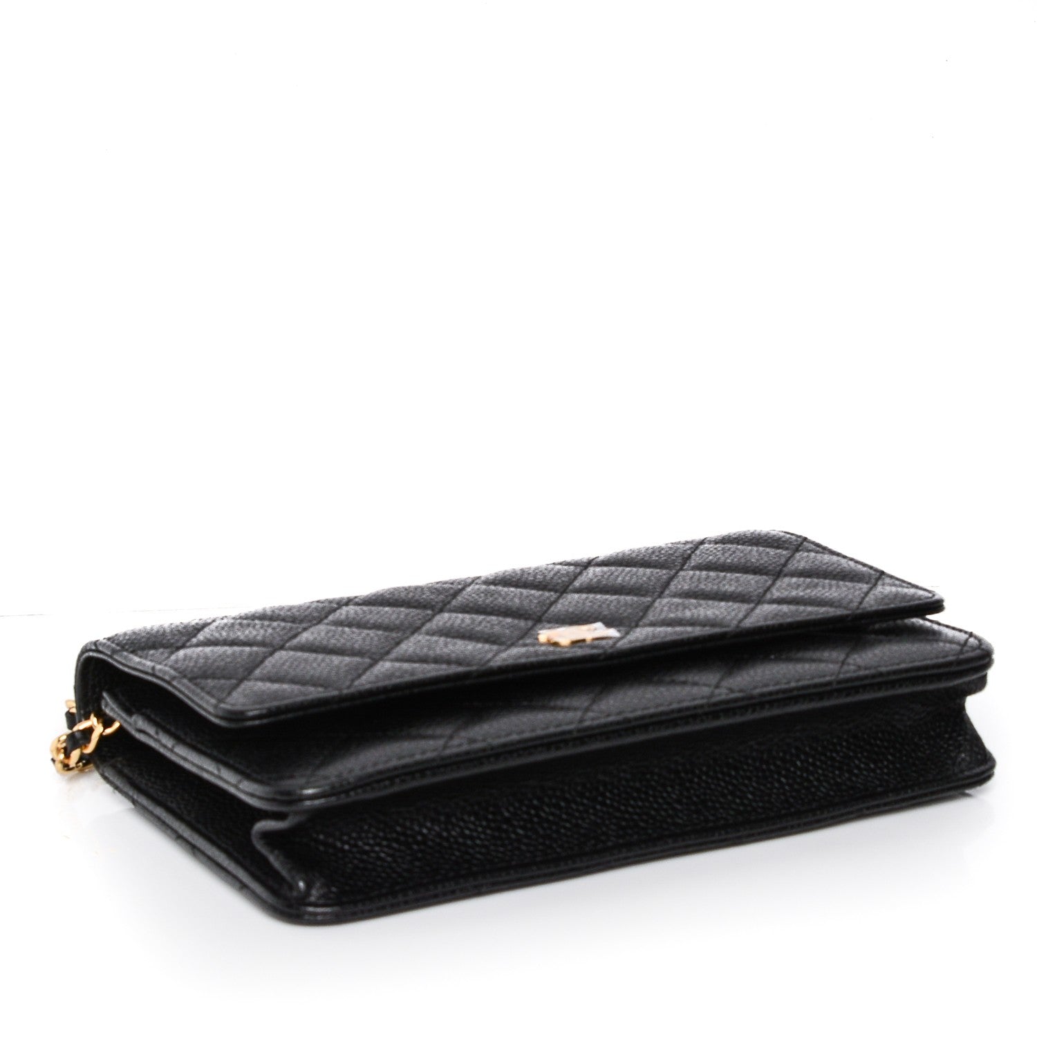 Chanel Caviar Quilted Wallet On Chain WOC Black 4 of 8