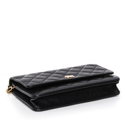 Chanel Caviar Quilted Wallet On Chain WOC Black 4 of 8