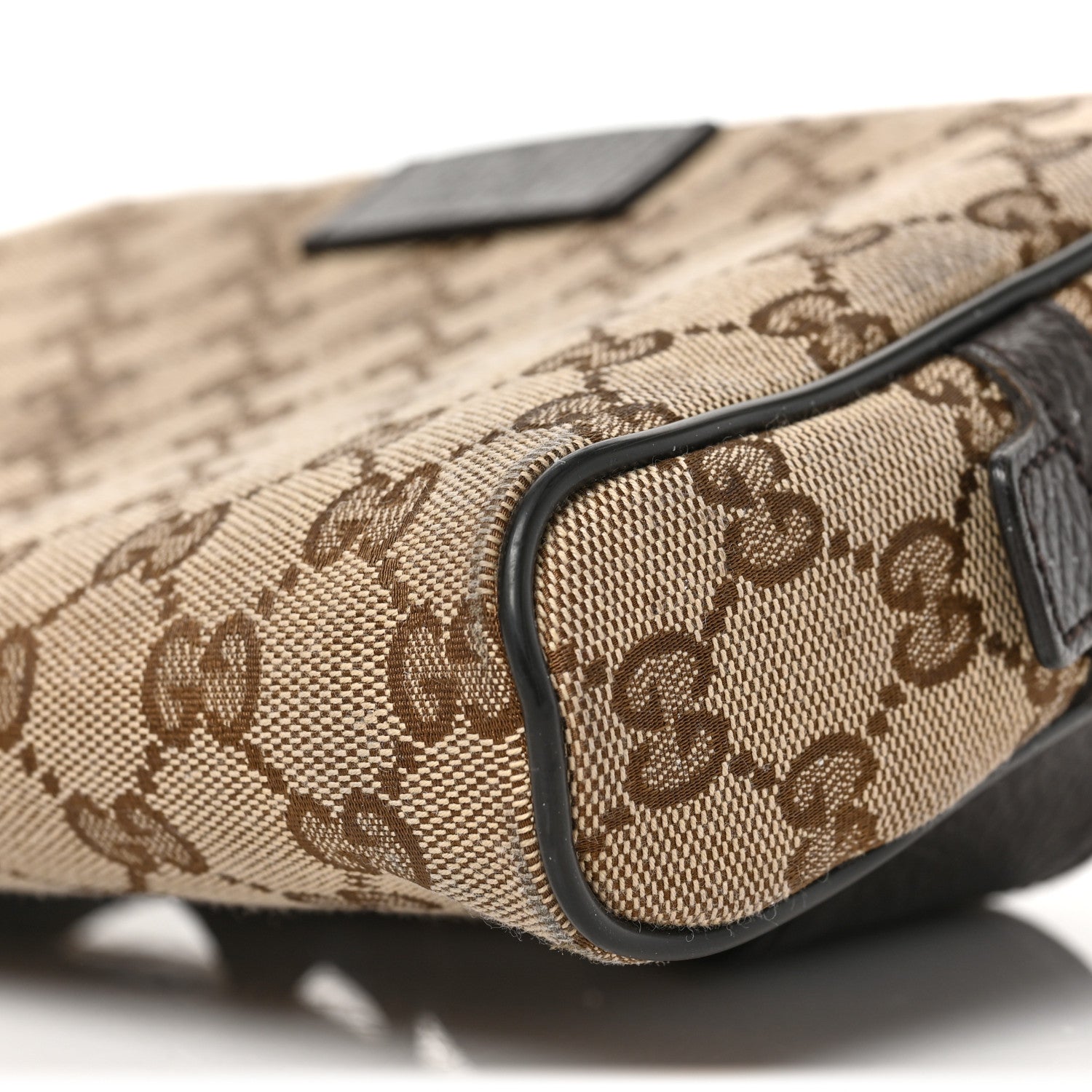 Gucci Monogram Dollar Calfskin Belt Bag Beige Ebony Testa di Moro Marrone Scuro 9 of 9