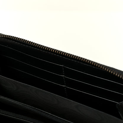 Gucci Calfskin Matelasse GG Marmont Zip Around Wallet Black 6 of 6