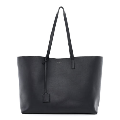 Saint Laurent Calfskin Large Shopping Tote Navy 3 of 16