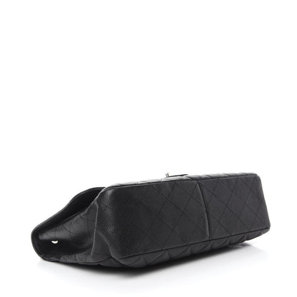 Chanel Caviar Quilted Jumbo Single Flap Black 4 of 11