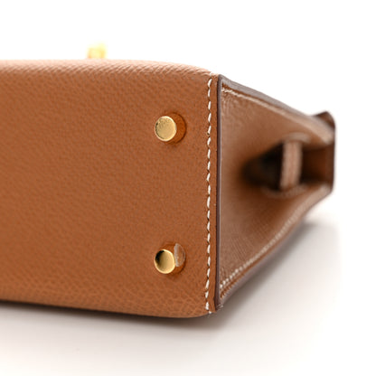 Hermes Epsom Mini Kelly Sellier 20 Gold 10 of 11