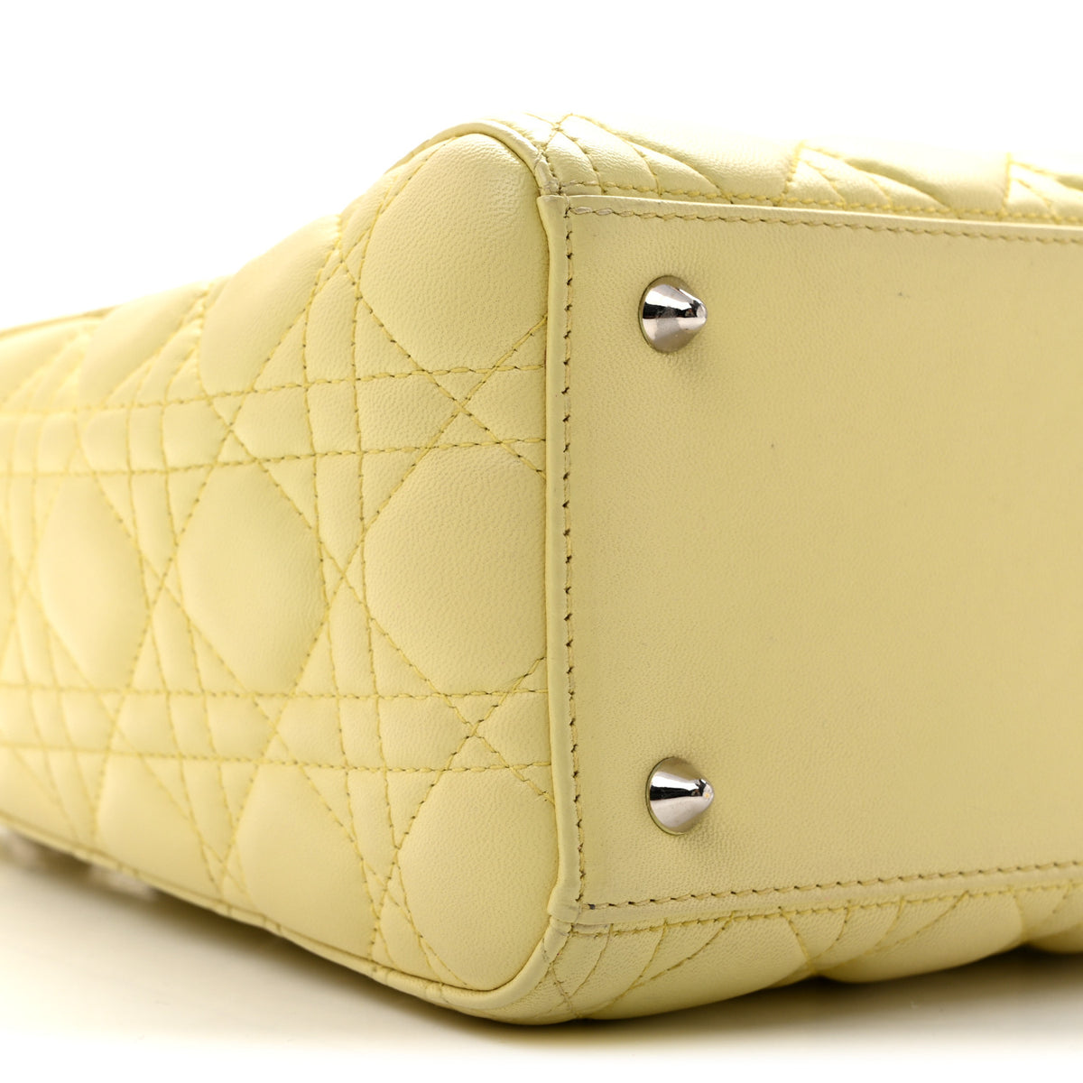 Lambskin Cannage Medium Lady Dior Light Yellow
