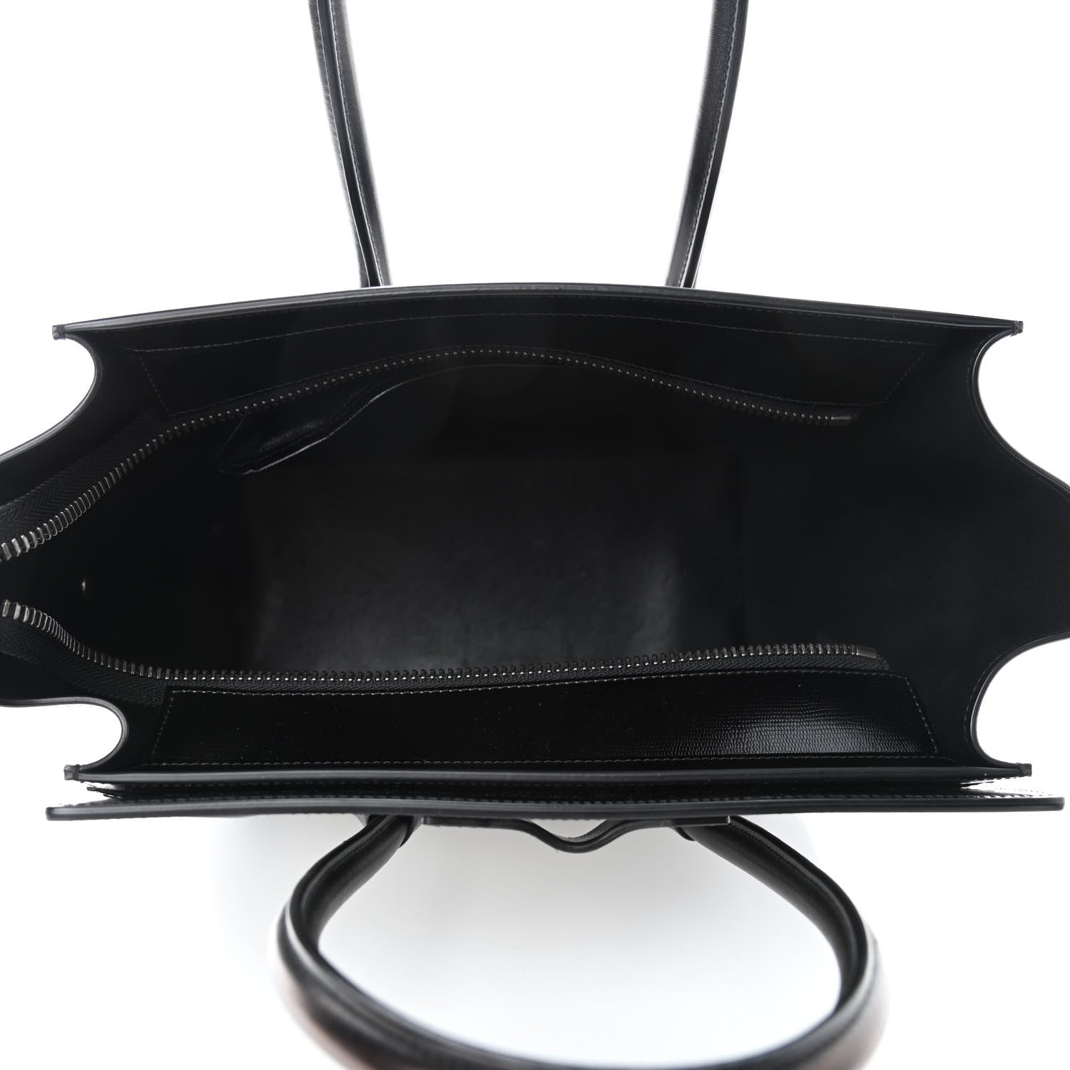 Celine Sleek Calfskin Micro Bi-Color Luggage Black White 4 of 6