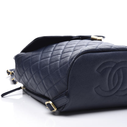 Chanel Caviar Quilted Filigree Backpack Navy 8 of 10