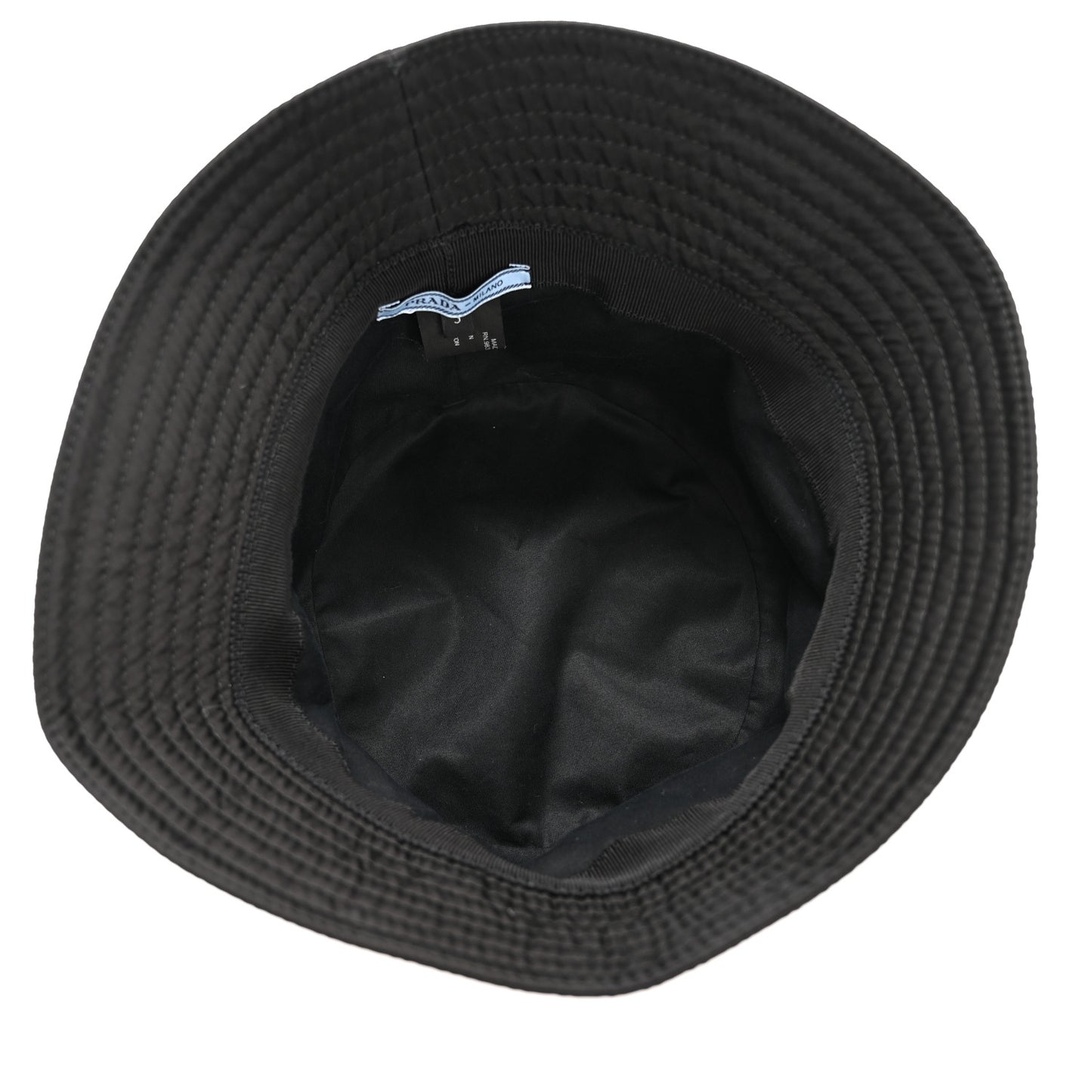 Re-Nylon Metal Triangle Logo Womens Bucket Hat S Black