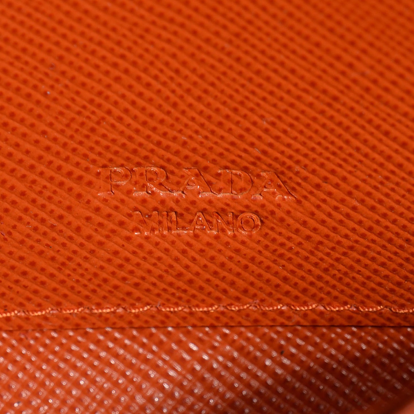 Saffiano Bi-Color Wristlet Wallet Fuoco Papaya