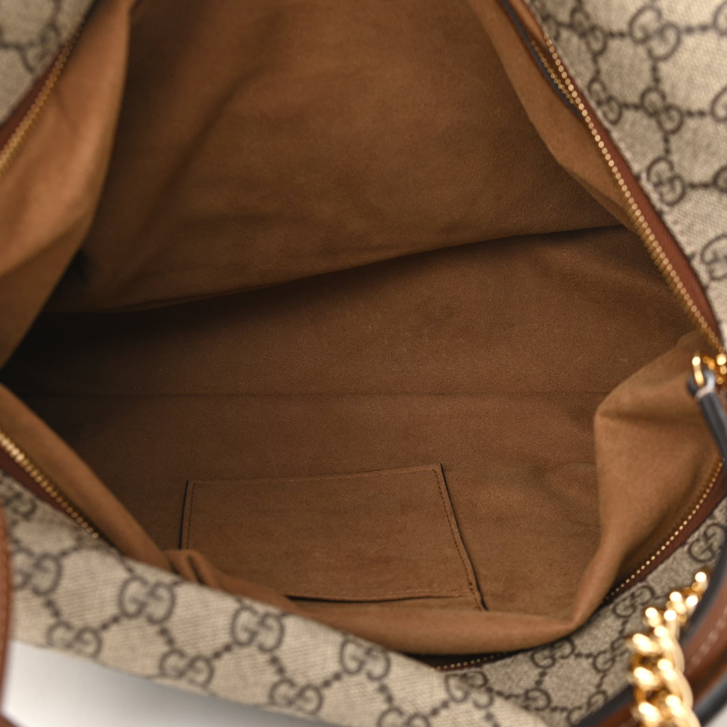 Gucci GG Supreme Monogram Large Linea A Hobo Light Brown 5 of 10