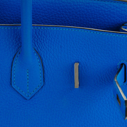 Hermes Taurillon Clemence Birkin 35 Bleu Hydra 15 of 27