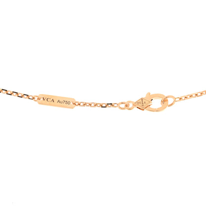 Van Cleef & Arpels 18K Rose Gold Diamond Pink Sapphire Two Butterfly Pendant Necklace 4 of 5
