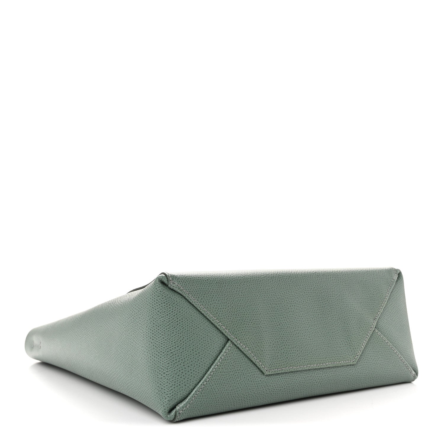 Celine Grained Calfskin Small Vertical Cabas Green 4 of 10