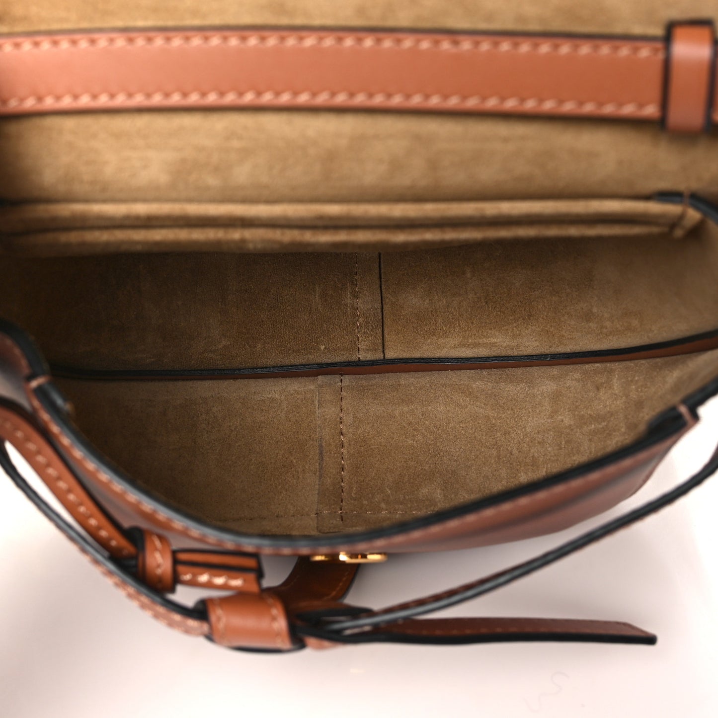 Calfskin Jacquard Mini Gate Dual Bag Tan