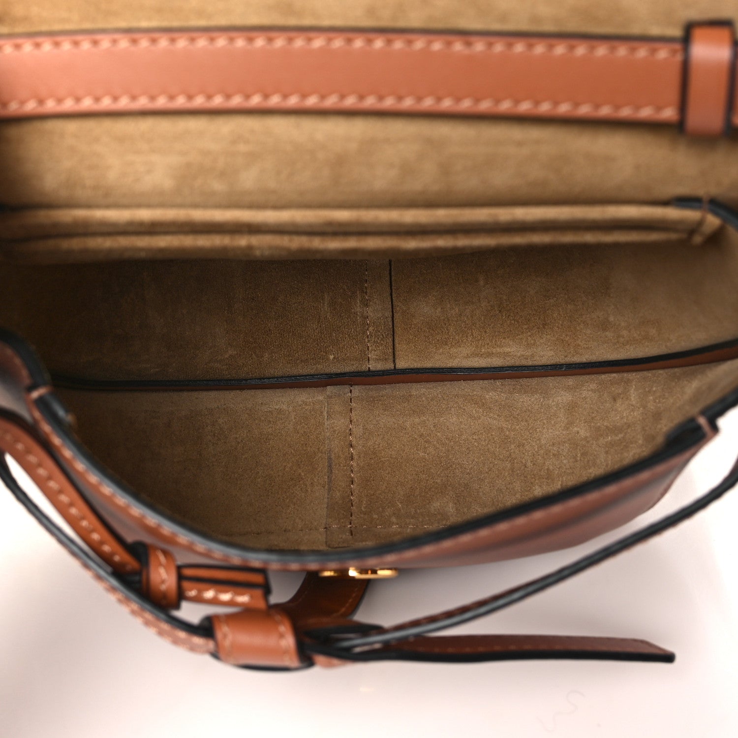 Loewe Calfskin Jacquard Mini Gate Dual Bag Tan 5 of 10