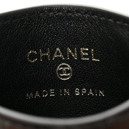 Chanel Calfskin Crocodile Embossed Crococo Card Holder Black 6 of 8