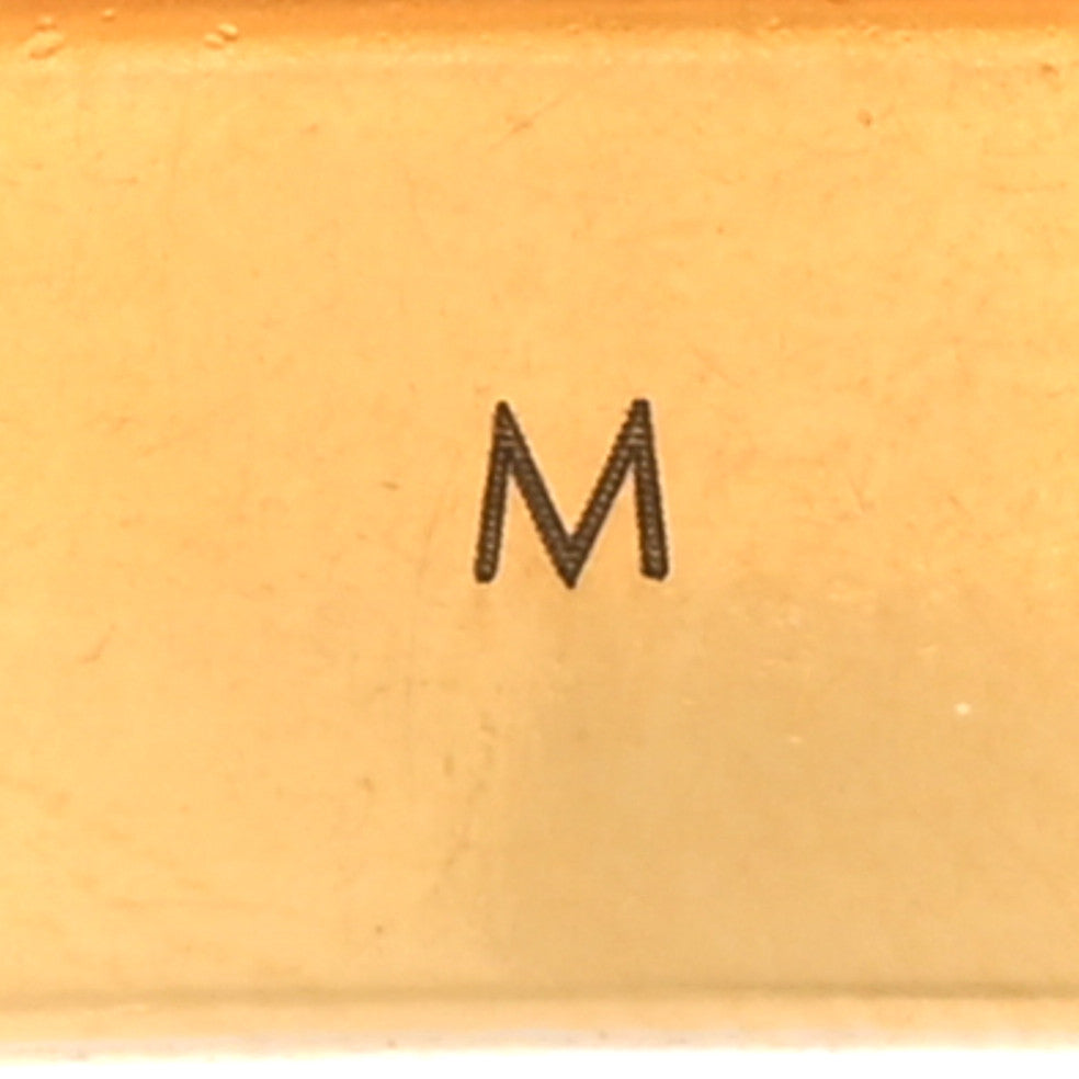 Brass Monogram Nanogram Cuff M Gold