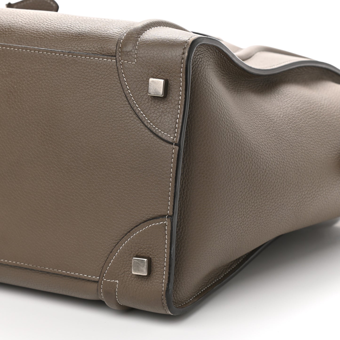 Drummed Calfskin Mini Luggage Souris