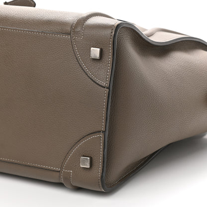 Celine Drummed Calfskin Mini Luggage Souris 9 of 12