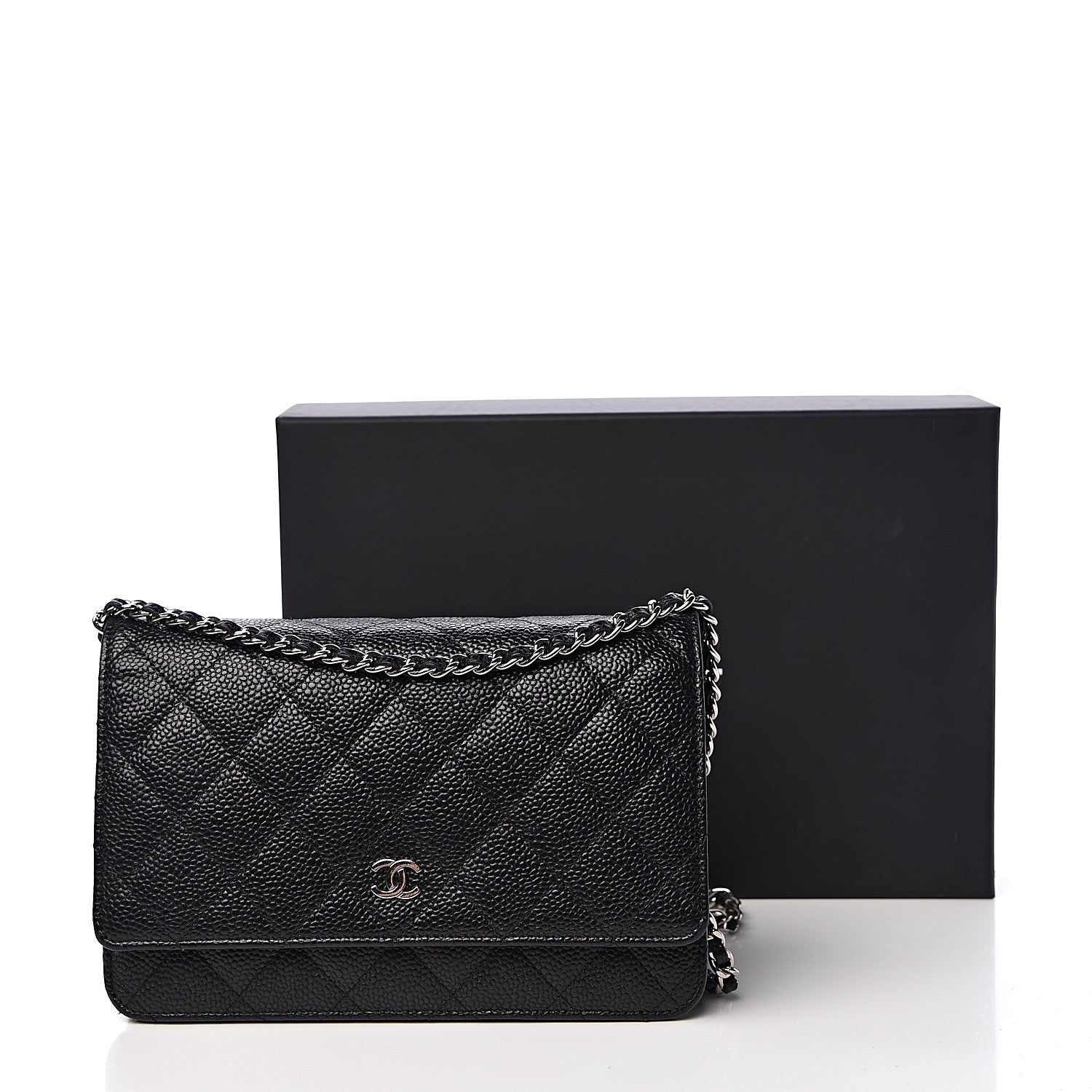 Chanel Caviar Quilted Wallet On Chain WOC Black 18 of 18