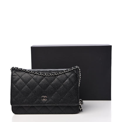 Chanel Caviar Quilted Wallet On Chain WOC Black 18 of 18