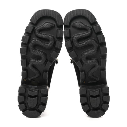 Gucci Rubber Horsebit Knee High Boots 39 Black 5 of 8