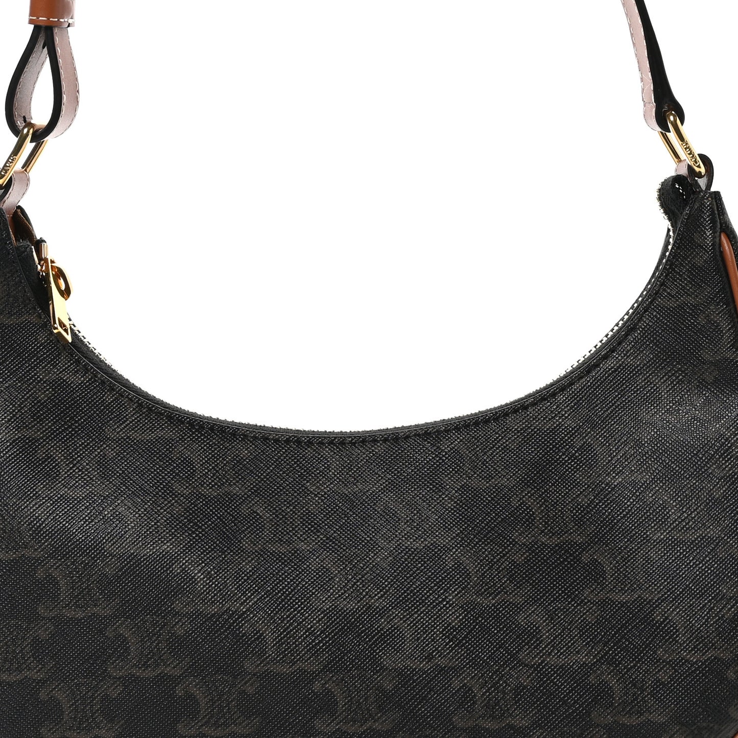 Triomphe Canvas Calfskin Ava Shoulder Bag Tan