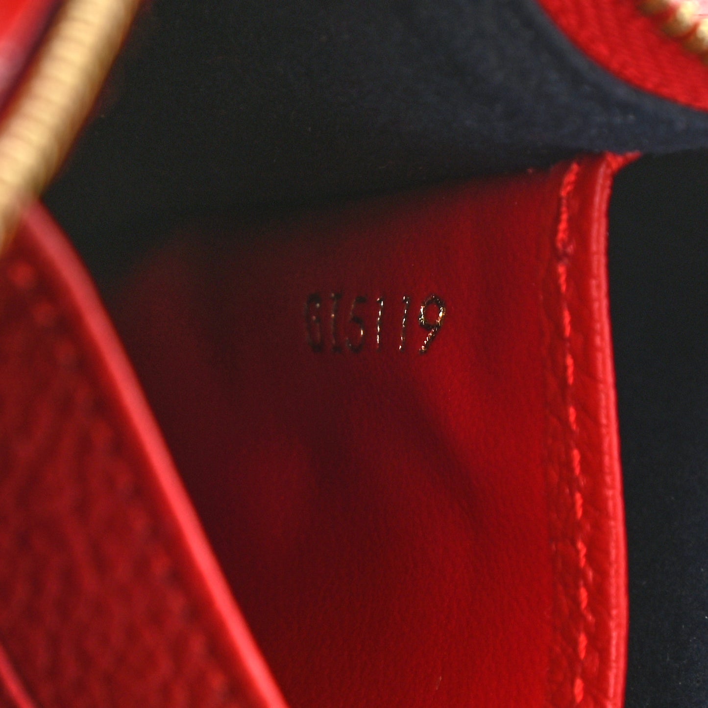 Empreinte Double Zip Pochette Marine Rouge