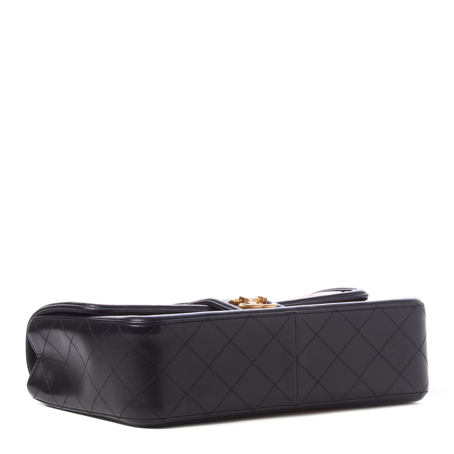 Chanel Lambskin Quilted Large Elegant CC Flap Beige Black 3 of 9