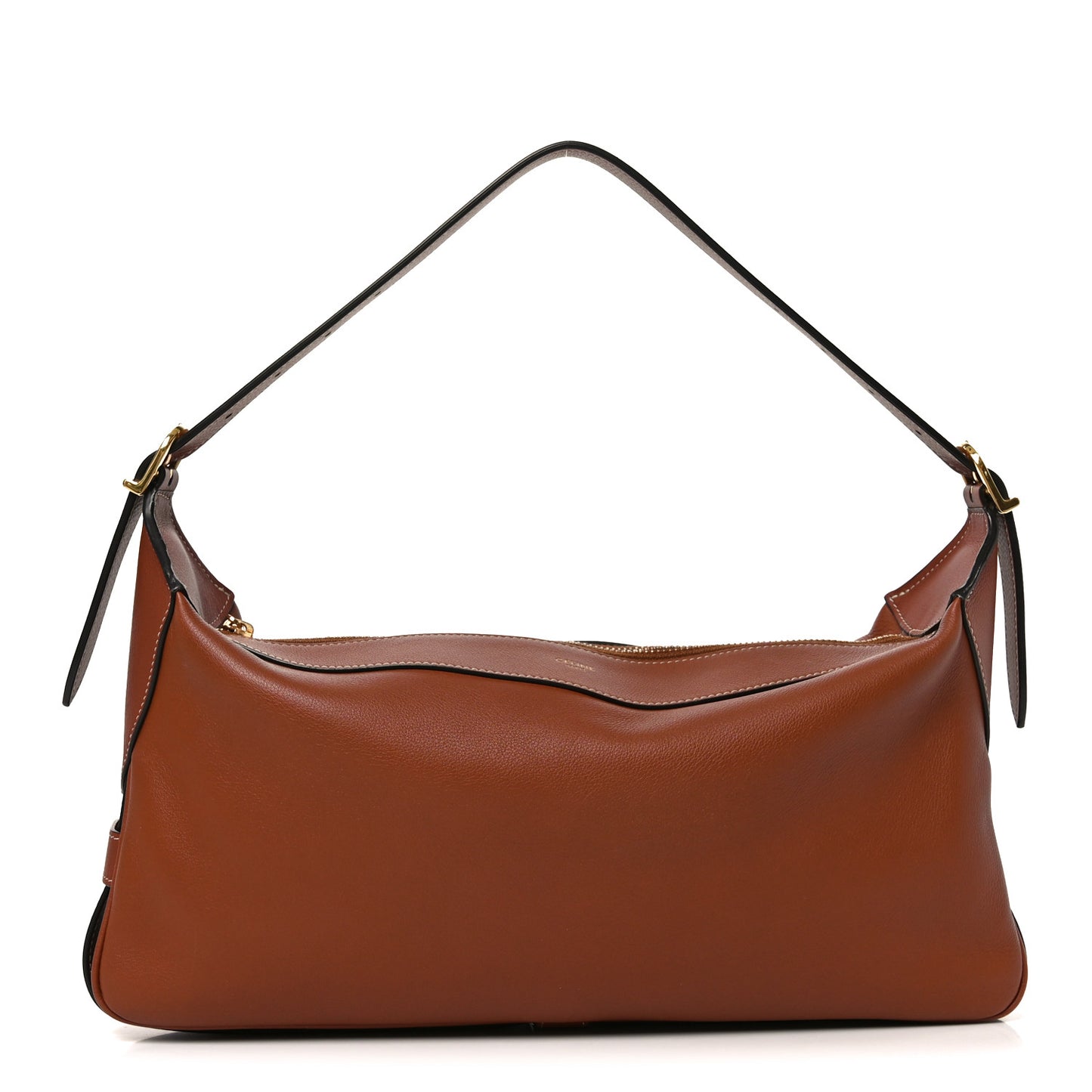Supple Calfskin Medium Romy Shoulder Bag Tan