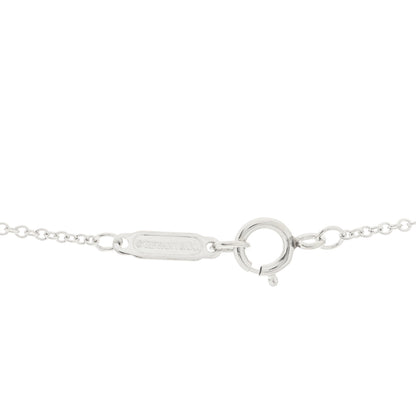 Tiffany Platinum Diamond Small Open Circle Pendant Necklace 5 of 6