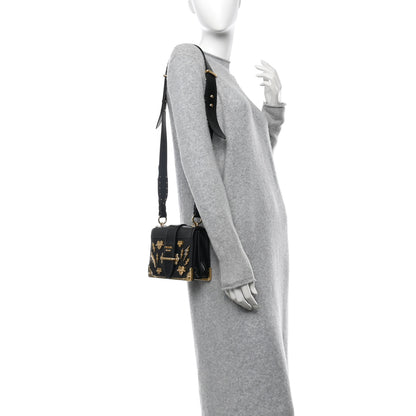 Prada City Calf Saffiano Cahier Hearts Bag Black 2 of 9