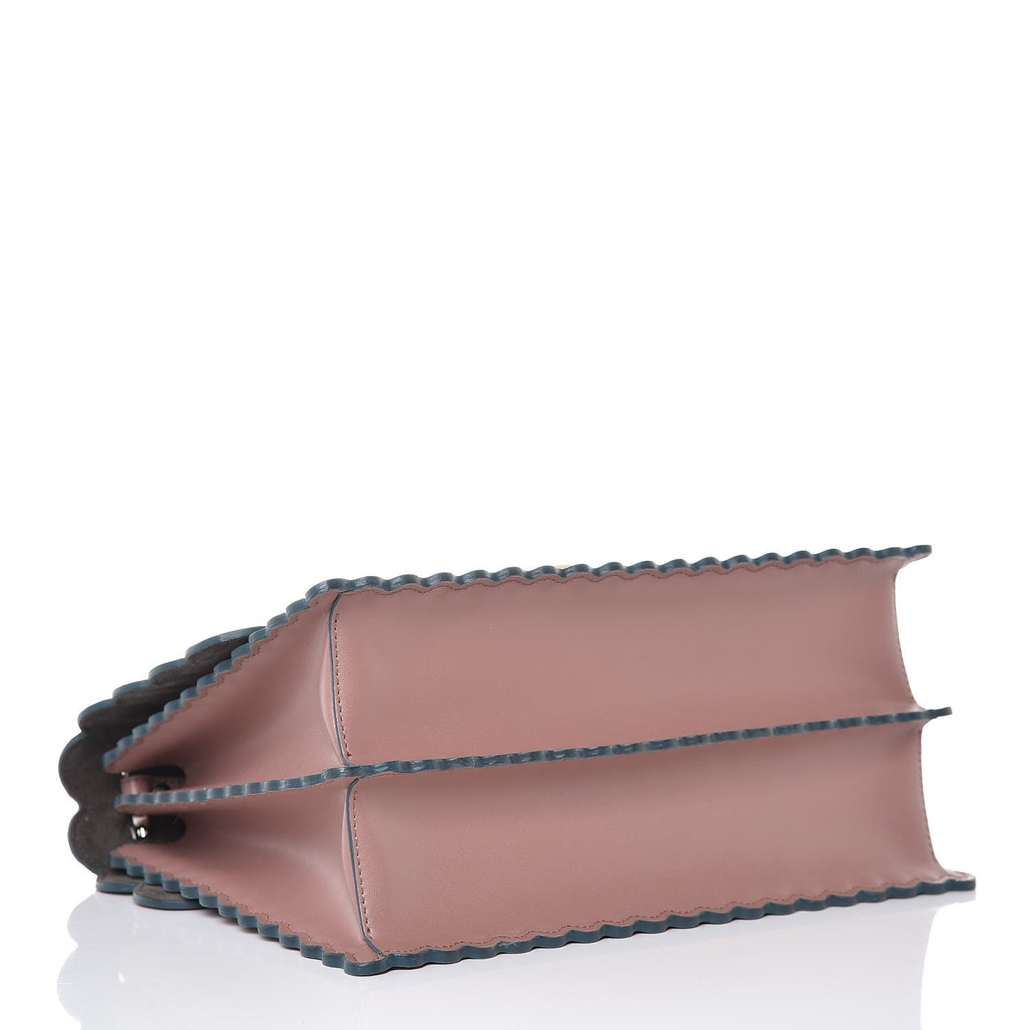 Vitello Liberty Scalloped Studded Kan I Shoulder Bag English Rose