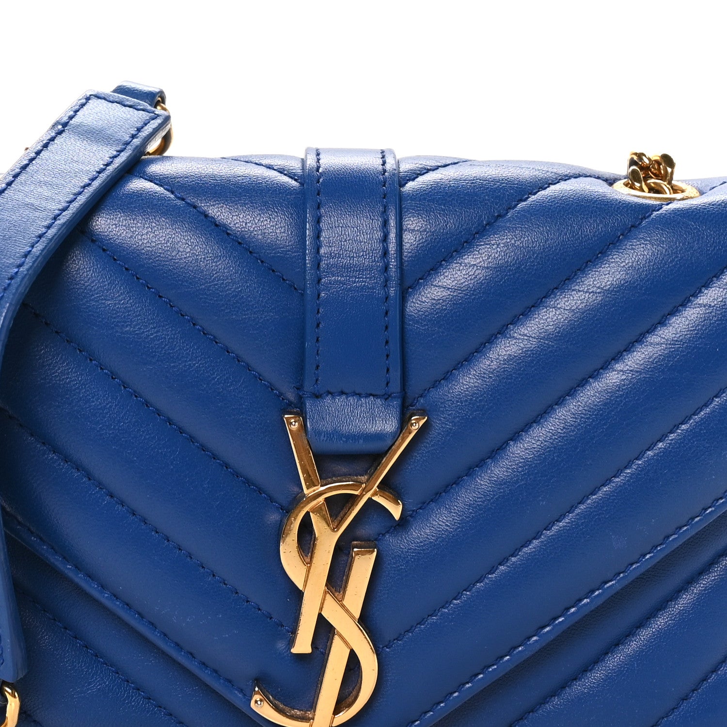 Saint Laurent Sheepskin Matelasse Chevron Monogram Classic Baby