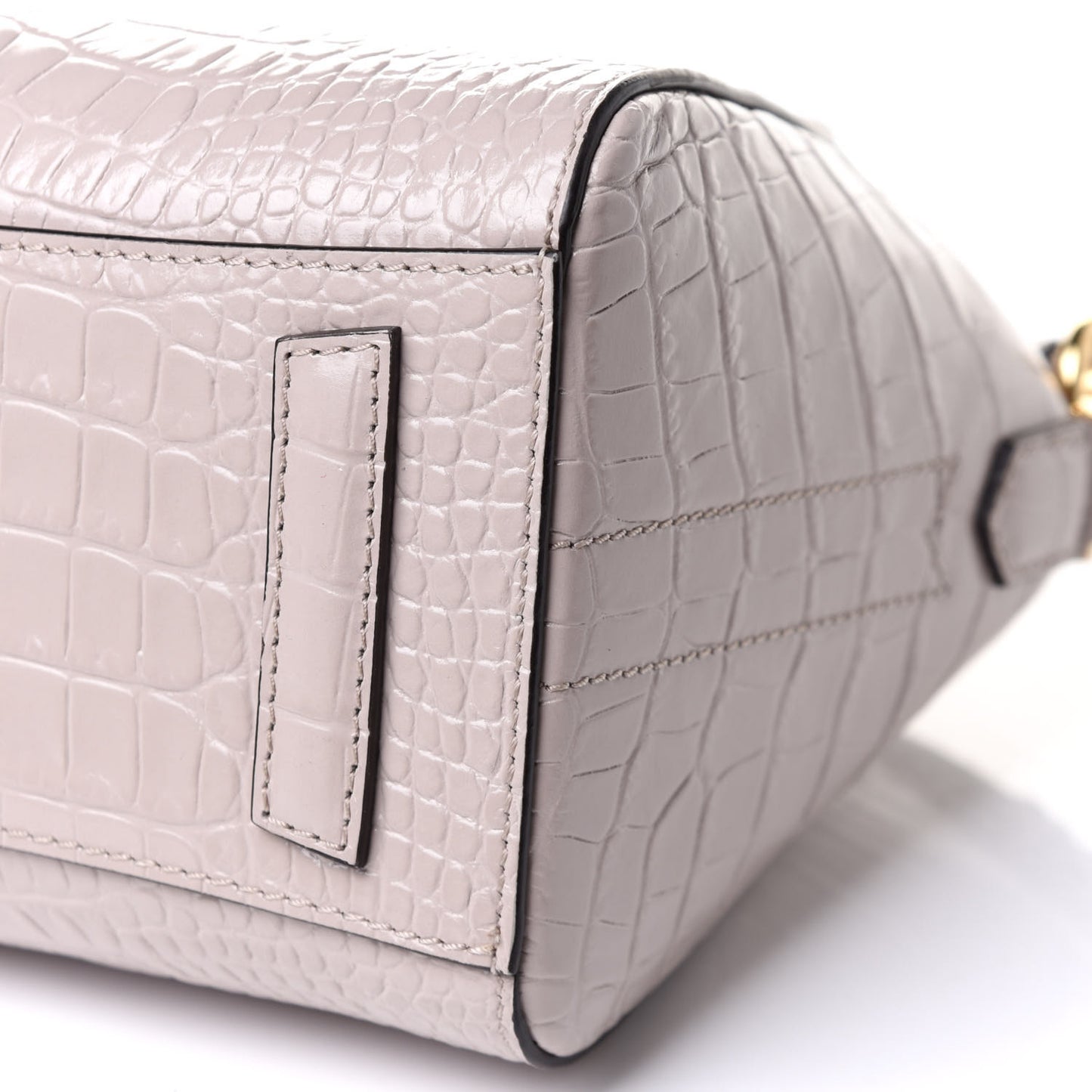 Calfskin Crocodile Embossed Mini Antigona Dune