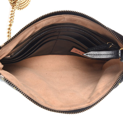 Gucci Calfskin Matelasse Printed Mini GucciGhost GG Marmont Chain Bag Black New Acquamarine 5 of 11