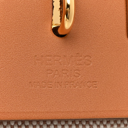 Hermes Vache Hunter Toile Chaine D'Ancre Herbag Zip Retourne 31 PM Capucine Ecru Naturel 7 of 9
