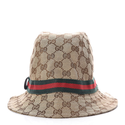 Gucci Monogram Web Bucket Hat M Brown 3 of 7