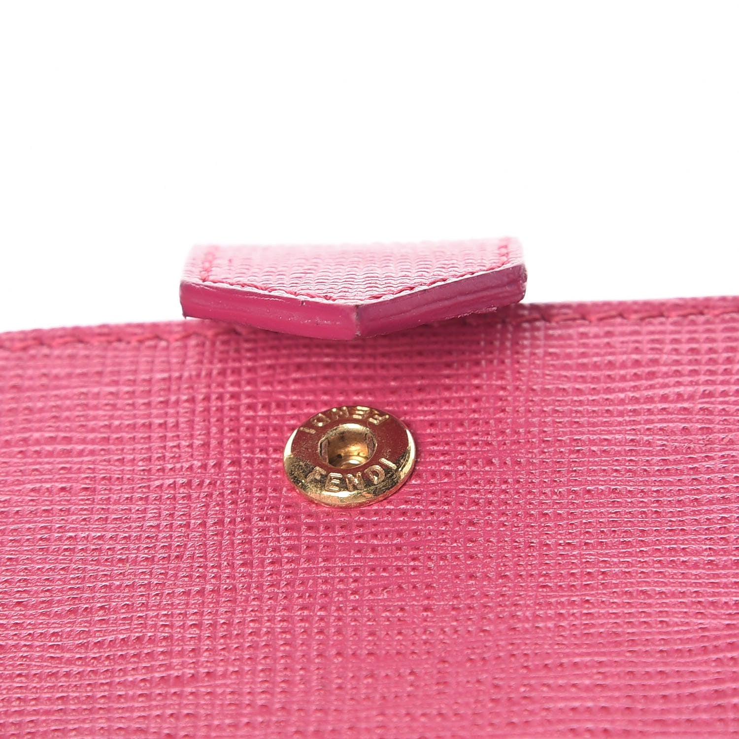 Fendi Vitello Elite Gusseted Card Holder Magenta 9 of 12