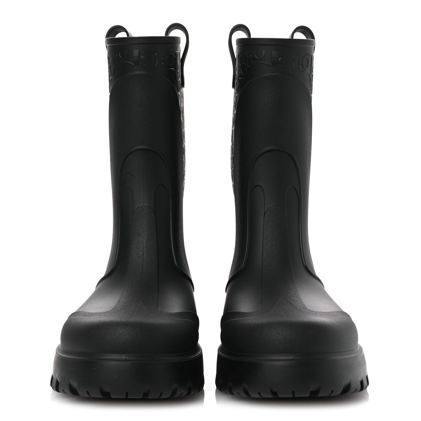 Rubber Oblique Mens Garden Rain Boots 43 Black
