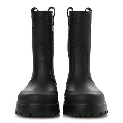 Christian Dior Rubber Oblique Mens Garden Rain Boots 43 Black 3 of 9