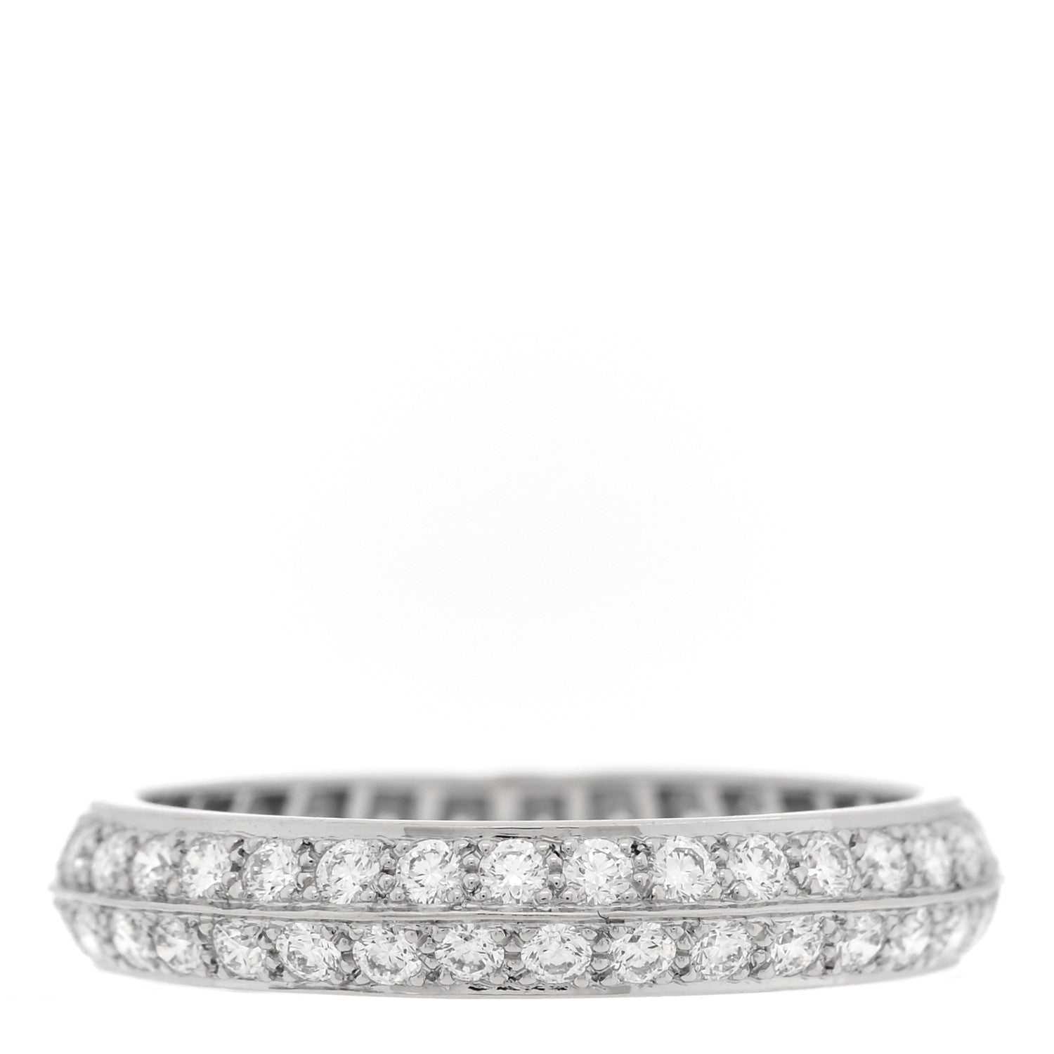 Van Cleef & Arpels Platinum Diamond Couture Wedding Band Ring 52 6 1 of 6
