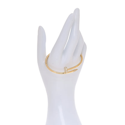 Cartier 18K Yellow Gold Diamond Juste Un Clou Bracelet 17 2 of 5