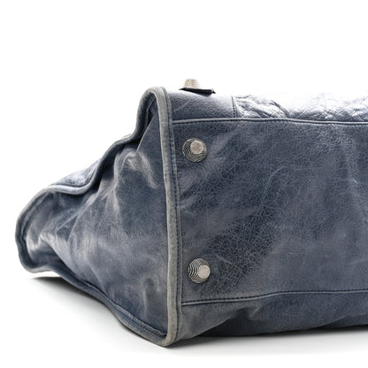 Balenciaga Agneau Giant 21 Silver Hardware Weekender Blue Roi 10 of 11