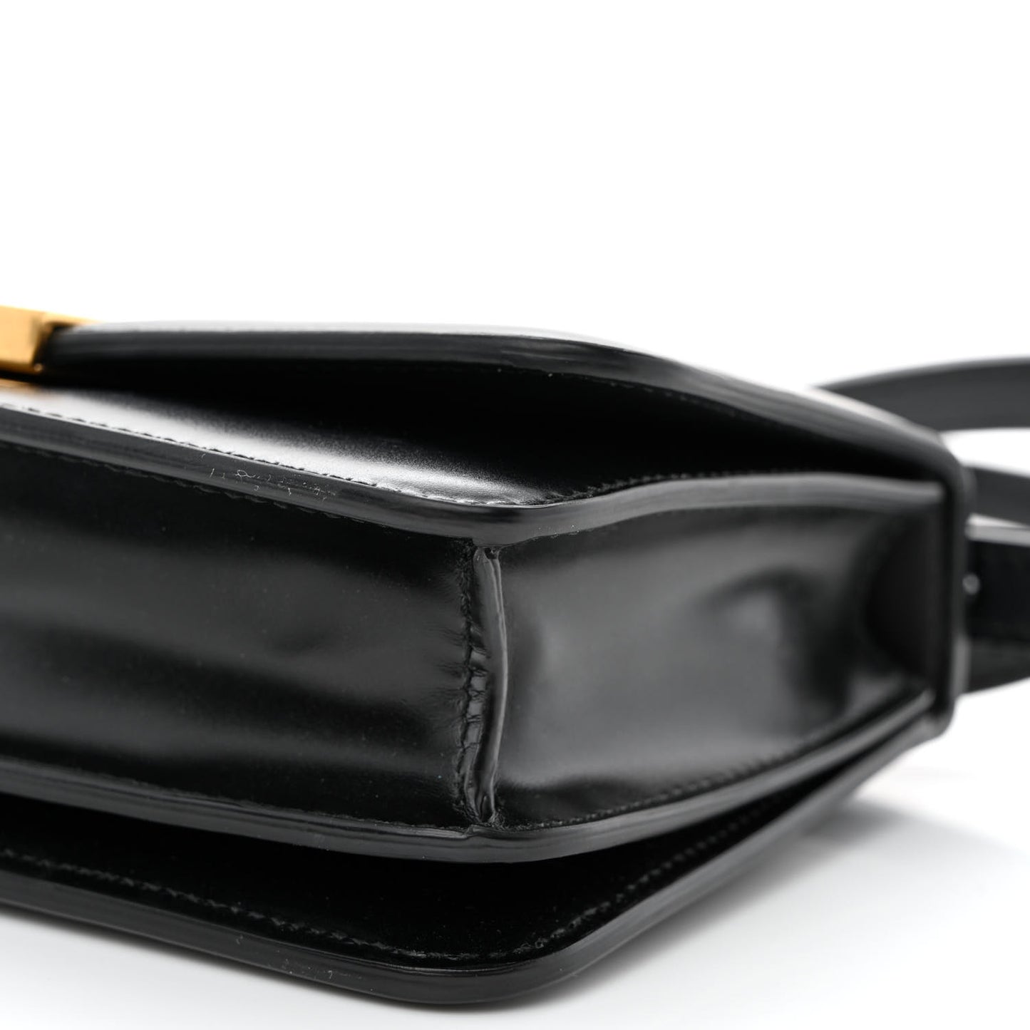 Spazzolato Calfskin Mini Classic BV Bag Black