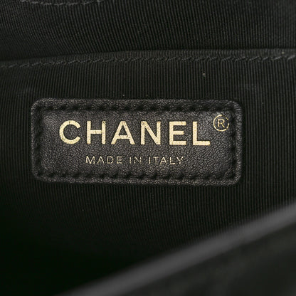 Chanel Calfskin Chevron Quilted Large Statement Flap Black 6 of 10